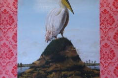 "Pelican" 48x48 oil and acrylic on wood 2010