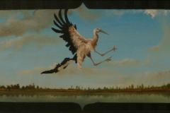 "Marshes" 8x36 oil and acrylic on wood 2010