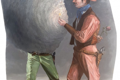 Miracles 44x23 inches oil on wood