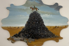 “Prayers For Trash” oil on wood